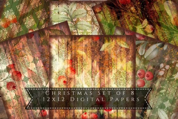 Christmas Backgrounds - Green Wood: A Rustic Foundation for Festive Projects