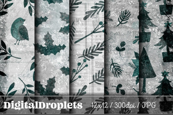Christmas Home Vol. 30: Vintage Paper Textures for Festive Crafts