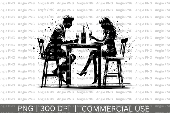Couple Dining Vector PNG: Your Go-To for Heartfelt Designs