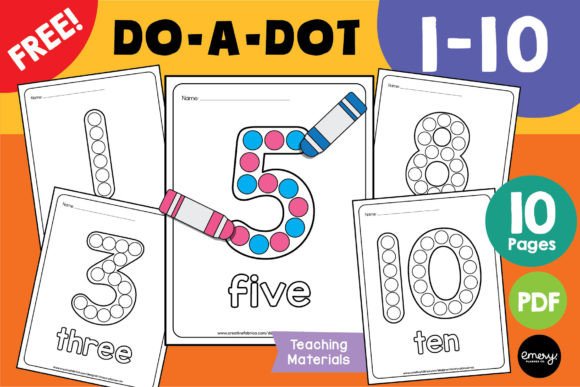 Do-a-Dot | Dot Marker Numbers 1-10: A Playful Design Asset