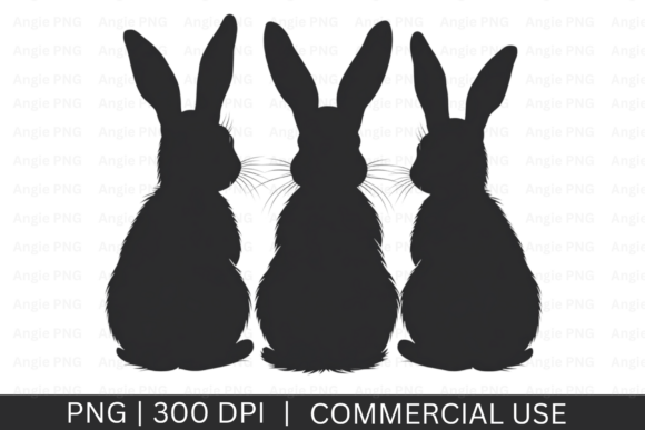 Easter Bunny Silhouette, Rabbits: A Designer's Go-To Asset