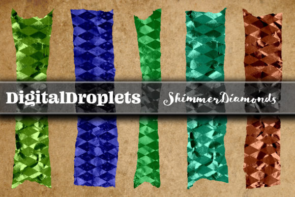 Gold Shimmer Washi Tapes: 20 Free Design Assets