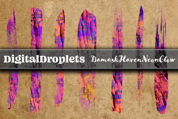 Infuse Energy with DamaskHavenNeonGlow Brush Strokes