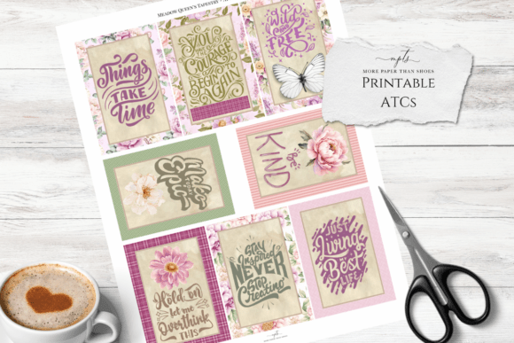 Meadow Queen’s Tapestry: Printable ATCs for Creative Hearts