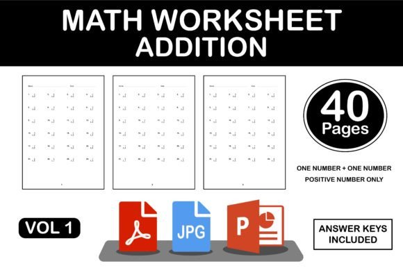 Practical Math Skills: Addition Workbook Worksheets Vol 1