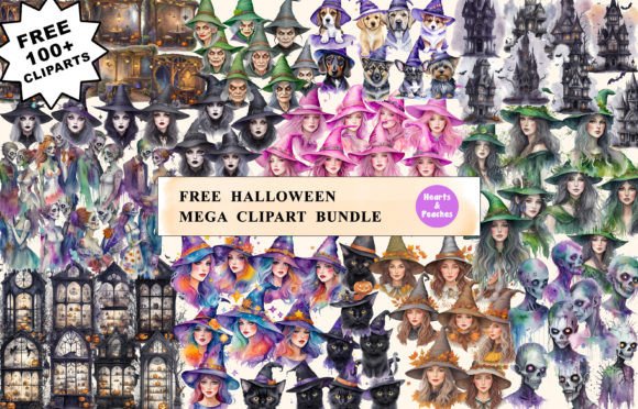 Unleash Spooky Creativity: The Free Halloween Mega Clipart Bundle